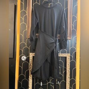 Black wrap dress